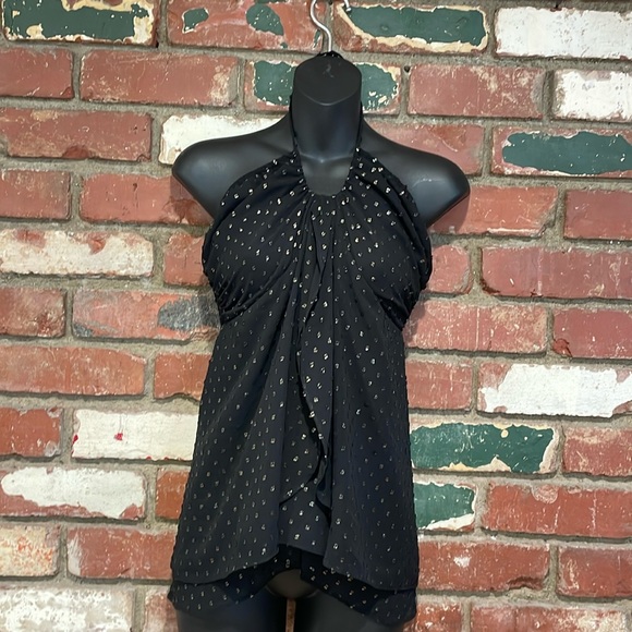 Show Me Your Mumu halter shiton Goldie dot top size small New - Picture 1 of 4